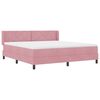 vidaXL Cama Box com colch&atilde;o com cabeceira Rosa 200 x 180 cm Poli&eacute;ster