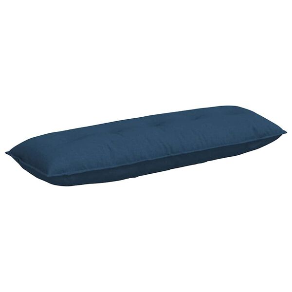vidaXL Travesseiro para Costas Azul 140 x 19 x 50 cm tecido