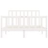 vidaXL Estrutura de cama 160x200 cm madeira maci&ccedil;a branco