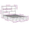 VidaXL Cama com estante sem colch&atilde;o 140x190 cm madeira maci&ccedil;a