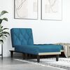 vidaXL Chaise longue veludo azul
