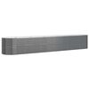 vidaXL Canteiro elevado jardim 440x80x68 a&ccedil;o galvanizado antracite