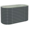 vidaXL Canteiro elevado de jardim a&ccedil;o galvanizado 160x80x81cm cinzento