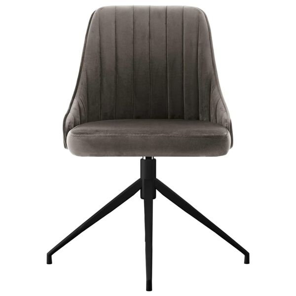 vidaXL Cadeiras de jantar 4 pcs veludo cinzento-escuro