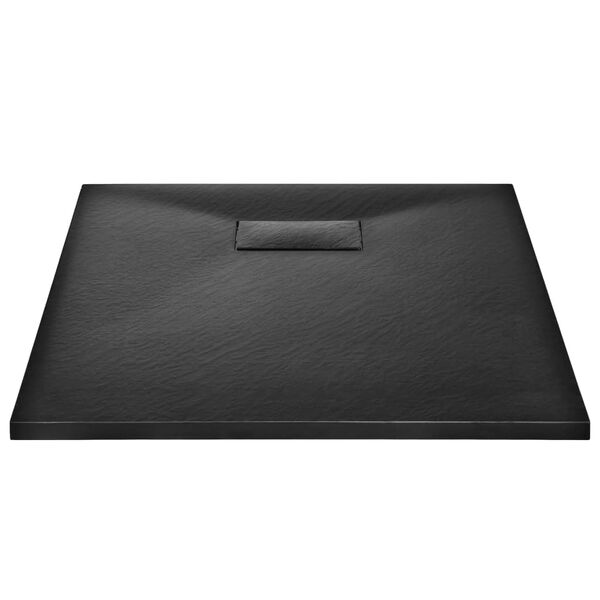 vidaXL Base de chuveiro SMC 90x70 cm preto