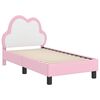 vidaXL Estrutura de Cama para Crian&ccedil;a com Cabeceira Rosa 70 x 140 cm