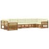 vidaXL Conjunto de Sof&aacute;s para Exterior 7 pcs Natural e Creme