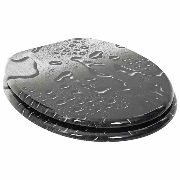 vidaXL Assento de Sanit&aacute;rio com Fechamento Suave Cinzento 44 x 38 cm