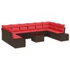 vidaXL Conjunto de Sof&aacute; de Jardim 10 unid. 9-N&uacute;mero de lugares