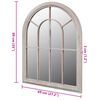 vidaXL Espelho jardim rústico arqueado 69x89cm uso interior/exterior
