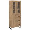 vidaXL Buff&ecirc; 2 pcs Carvalho Artesanal 69,5 x 34 x 180 cm