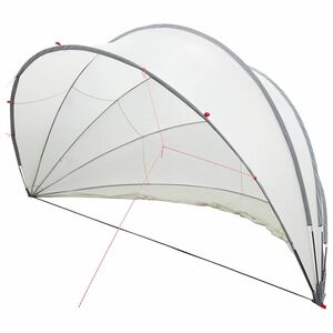 vidaXL C&uacute;pula de Piscina 500 x 500 x 236 cm Cinza e Laranja
