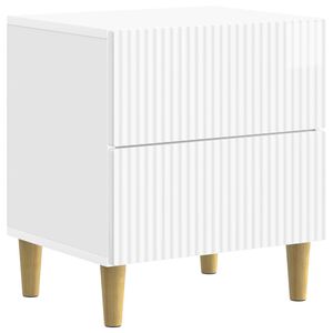 vidaXL Arm&aacute;rio de Cabeceira Branco Brilhante 43 x 34,5 x 48 cm