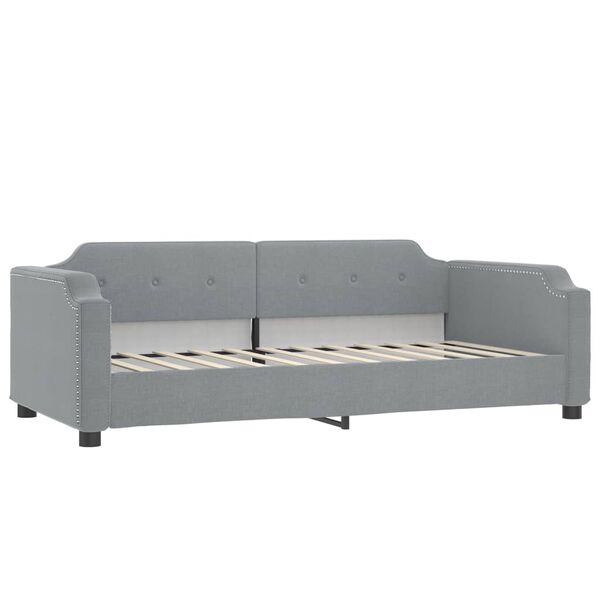 vidaXL Sofá-cama c/ gavetão e colchões 90x190 cm tecido cinzento-claro