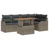 vidaXL Conjunto de Sof&aacute; de Jardim 6 unid. 5-N&uacute;mero de lugares Cinzeto