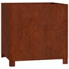 vidaXL Vaso/floreira com pernas 50x50x50 cm a&ccedil;o corten cor enferrujado