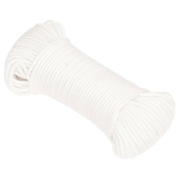 vidaXL Corda de barco 4 mm 500 m polipropileno branco completo