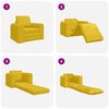 vidaXL Sof&aacute;-Cama Amarelo 98 x 71 x 83 cm Veludo