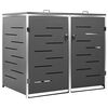 vidaXL Abrigo duplo para caixote do lixo 138x77,5x115 cm a&ccedil;o inox