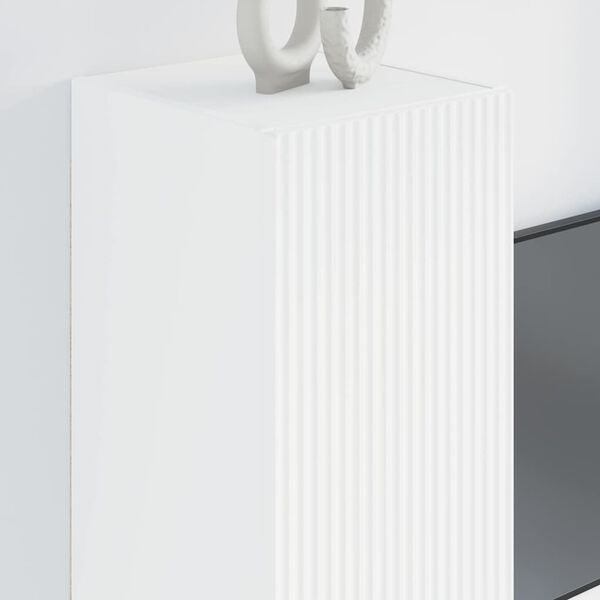 vidaXL Arm&aacute;rio de TV de Parede 2 pcs Branco 30 x 31 x 80 cm