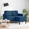 vidaXL Sof&aacute; 2 lugares com Chaise em L 125 cm tecido azul