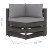 vidaXL 12pcs conj. lounge jardim + almofad&otilde;es madeira impreg. cinzento