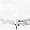 vidaXL Toldo Retr&aacute;til Branco 350 x 200 cm tecido