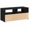 vidaXL Gabinete para TV com gaveta Carvalho Preto 90 x 39 x 30 cm