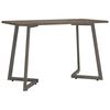 vidaXL Mesa de jantar 120x60x74 cm MDF e ferro cinzento