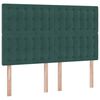 vidaXL Cama com arruma&ccedil;&atilde;o e colch&atilde;o Verde Escuro 140 x 200 cm Veludo