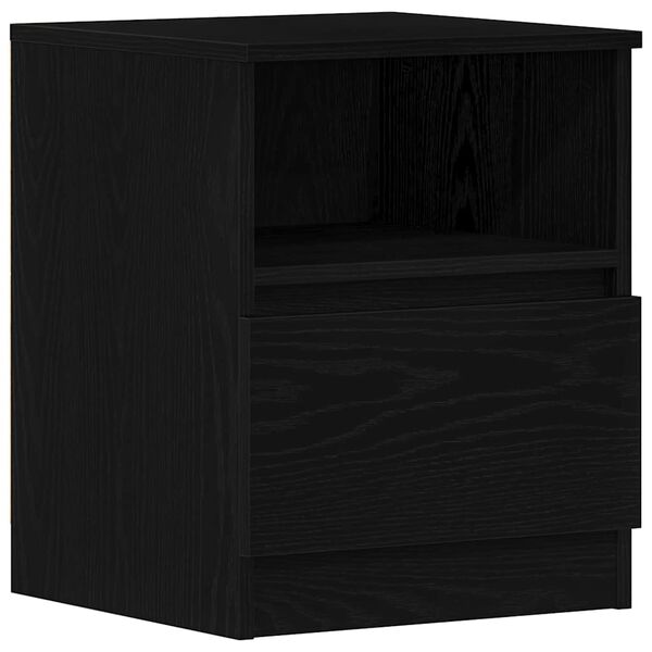 vidaXL Arm&aacute;rio de Cabeceira 2 pcs Carvalho Preto 40 x 40 x 50 cm