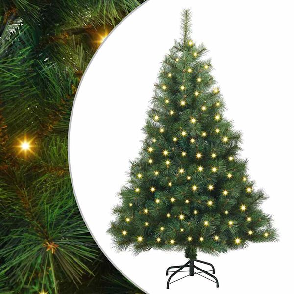 vidaXL &Aacute;rvore de Natal Artificial com 150 LEDs Verde 150 cm PE e PVC