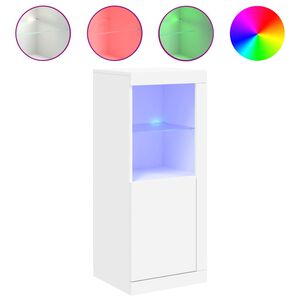vidaXL Aparador com luzes LED 41x37x100 cm branco