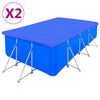 vidaXL Coberturas de piscina retangulares 2 pcs PE 90 g/m&sup2; 400x207 cm