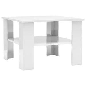 vidaXL Mesa de centro derivados de madeira branco brilhante