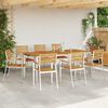 vidaXL Cadeira de Jardim 8 pcs &Oacute;leo Natural Madeira S&oacute;lida de Ac&aacute;cia