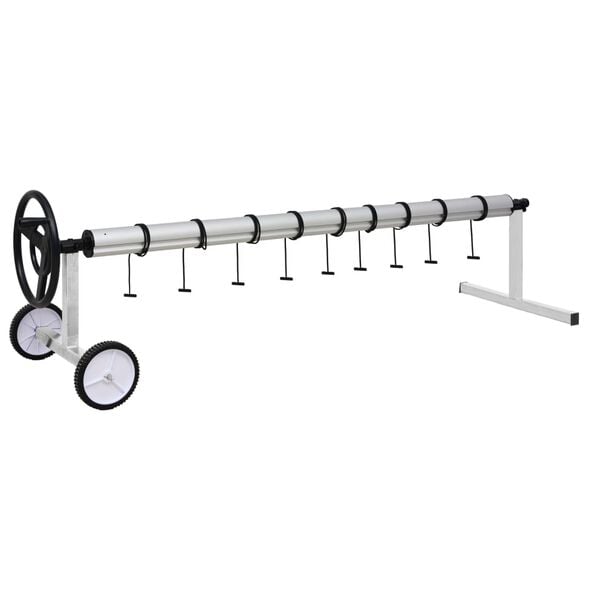 vidaXL Enrolador para cobertura de piscina com base em aço inoxidável