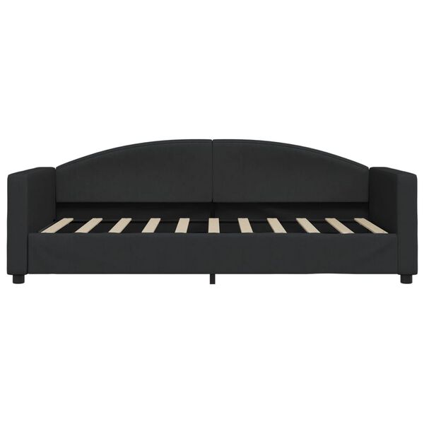 vidaXL Sof&aacute;-cama 90x190 cm tecido preto