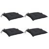vidaXL Almofadões de cadeira 4 pcs 40x40x7 cm tecido oxford preto