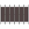 vidaXL Divis&oacute;ria de quarto com 6 pain&eacute;is 240x180 cm castanho