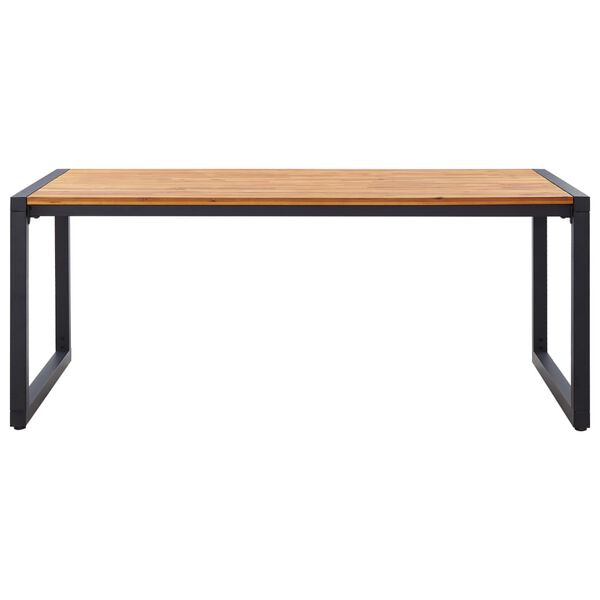 vidaXL 7 pcs conjunto de jantar para jardim preto