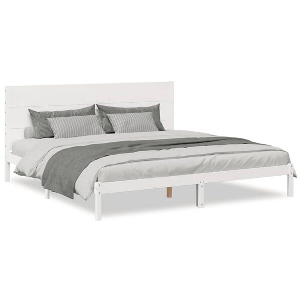 vidaXL Cama extra longa sem colch&atilde;o 180x210 cm madeira maci&ccedil;a