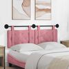 vidaXL Cabeceira Suspensa Rosa 150 x 55 x 5 cm Veludo