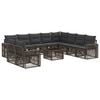 vidaXL Conjunto de Sof&aacute; de Jardim 11 unid. Cinza e Cinza Escuro