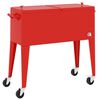 vidaXL Carrinho refrigerador com rodas 92x43x89 cm vermelho