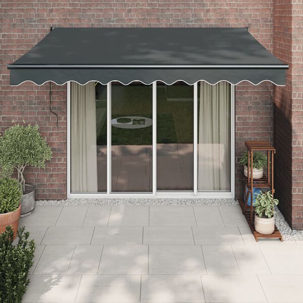vidaXL Toldo retr&aacute;til autom&aacute;tico 3,5x2,5 m antracite