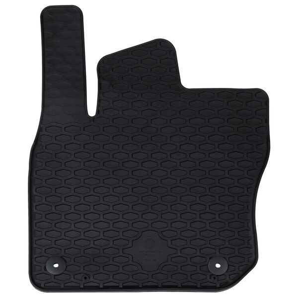 vidaXL Tapete de carro 4 pcs Preto Borracha