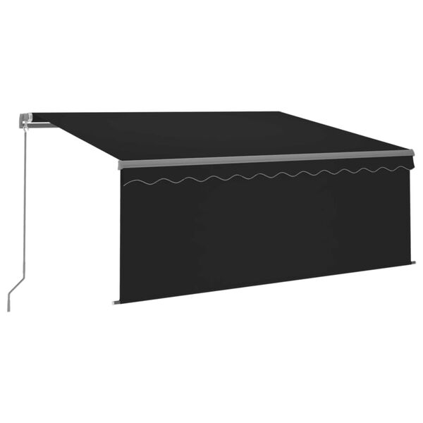 vidaXL Toldo retr&aacute;til manual com estore 3x2,5 m antracite