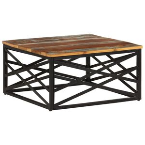 vidaXL Mesa de centro 68x68x35 cm madeira recuperada maci&ccedil;a