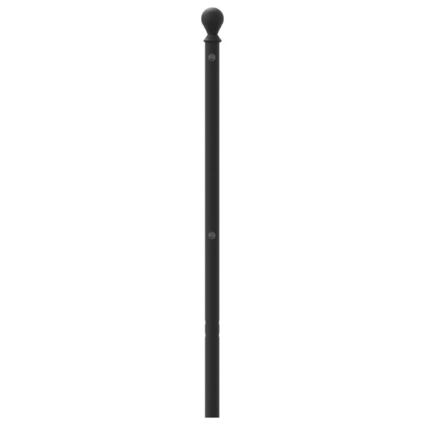 vidaXL Cabeceira de substitui&ccedil;&atilde;o 140 cm metal preto
